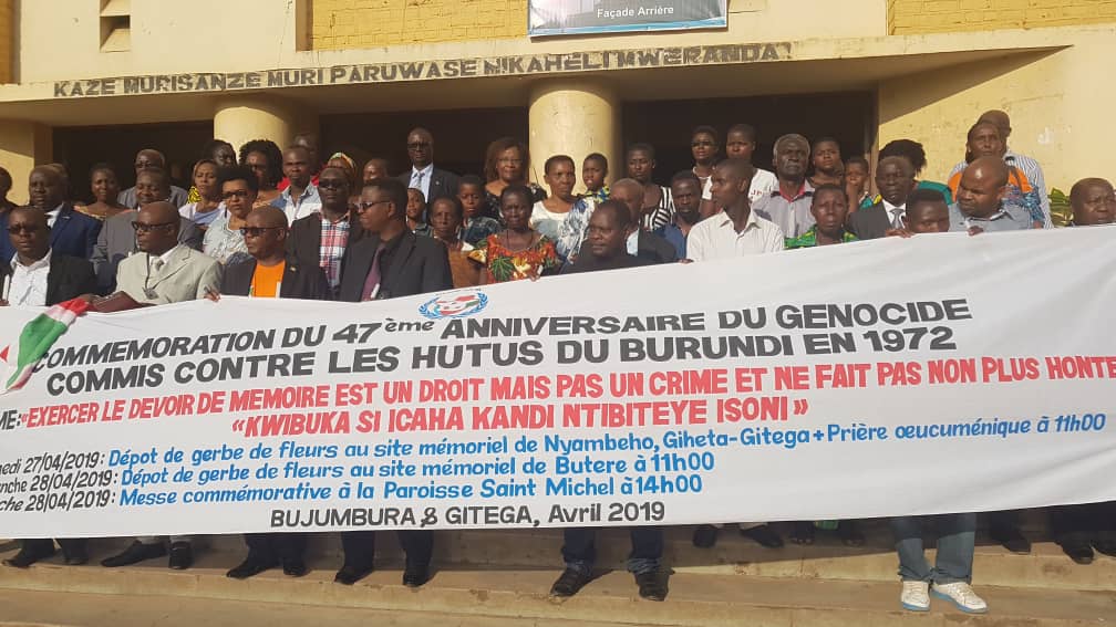 Photo : Collectif des Survivants et Victimes du Génocide contre les Bahutu en 1972 au Burundi