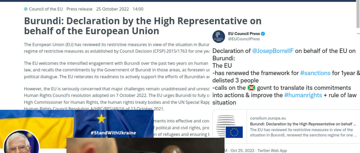 Burundi : L’UE lève les sanctions d’un putschiste lié au M23 rwandais en RDC