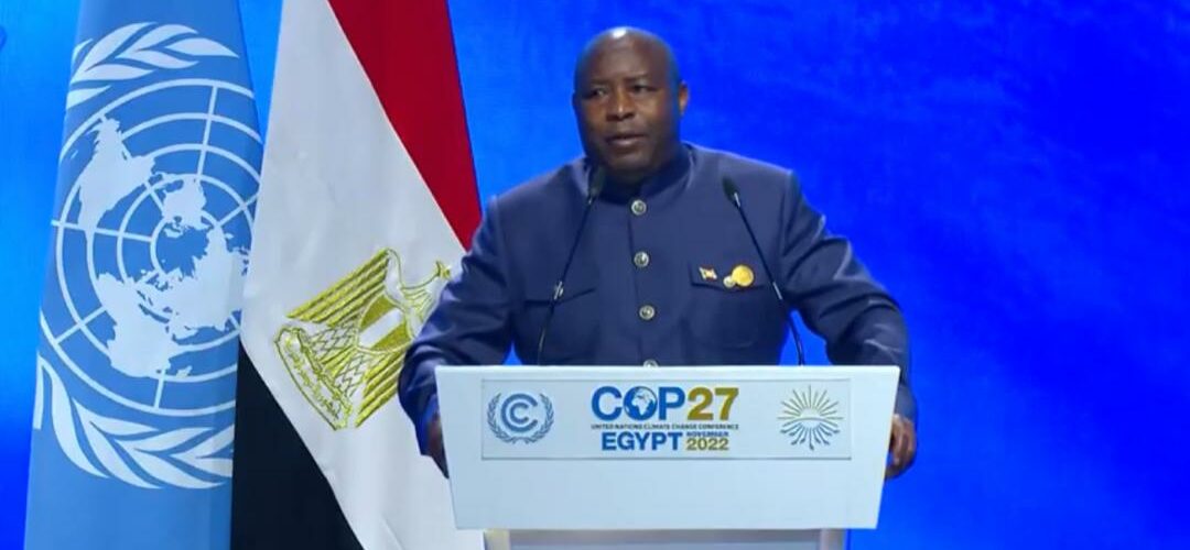 Discours prononcé par le Président de la République SE Evariste Ndayishimiye lors de la COP27