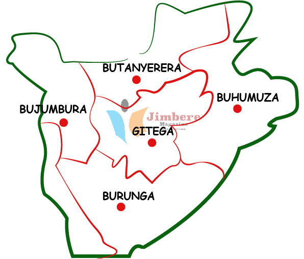 la carte burundi